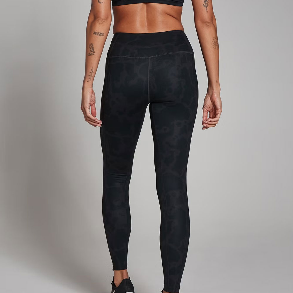 Abstract Leggings - Black - Image 2