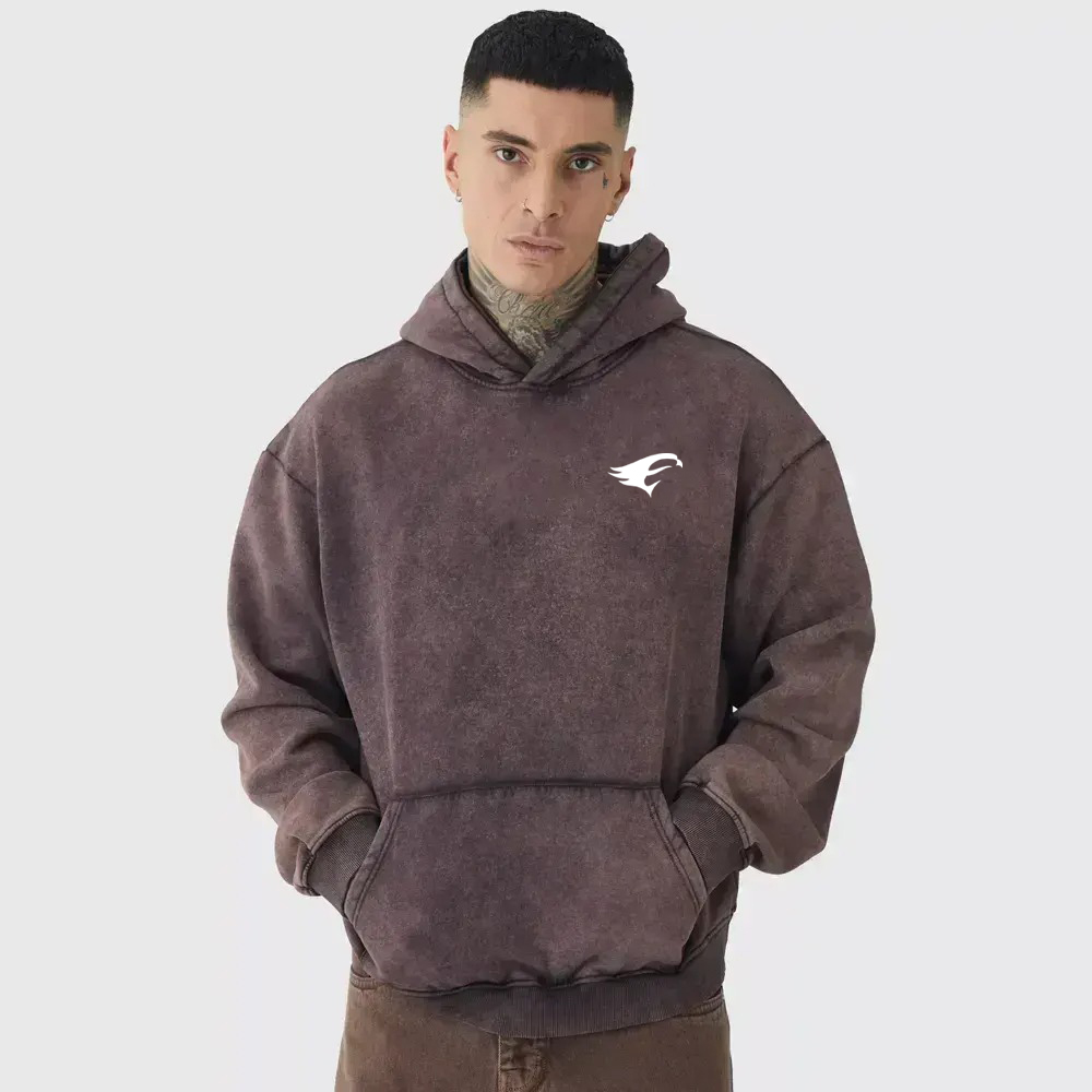 Oversized Boxy Acid Wash Hoodie